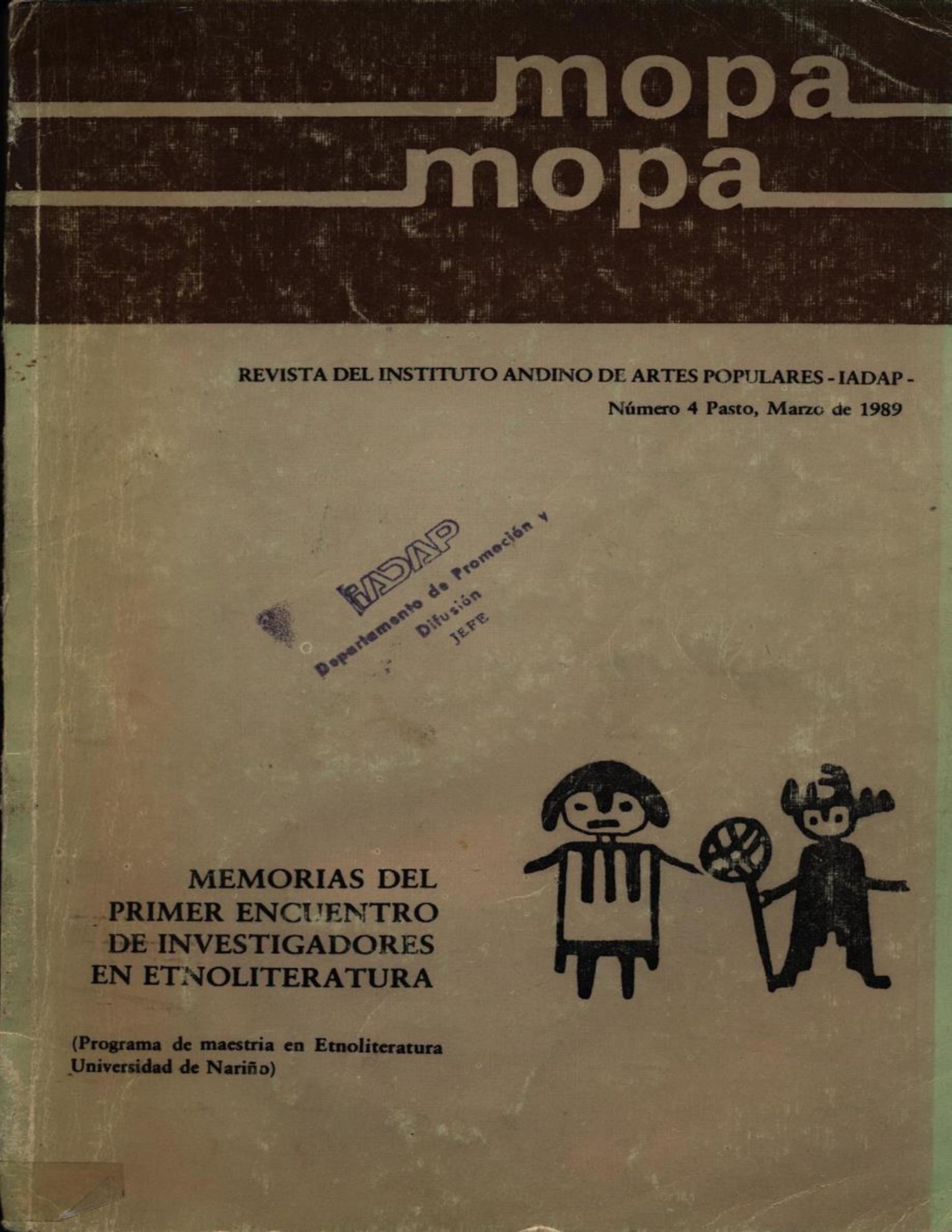 					Ver Vol. 1 Núm. 4 (1989): Revista Mopa Mopa 4
				