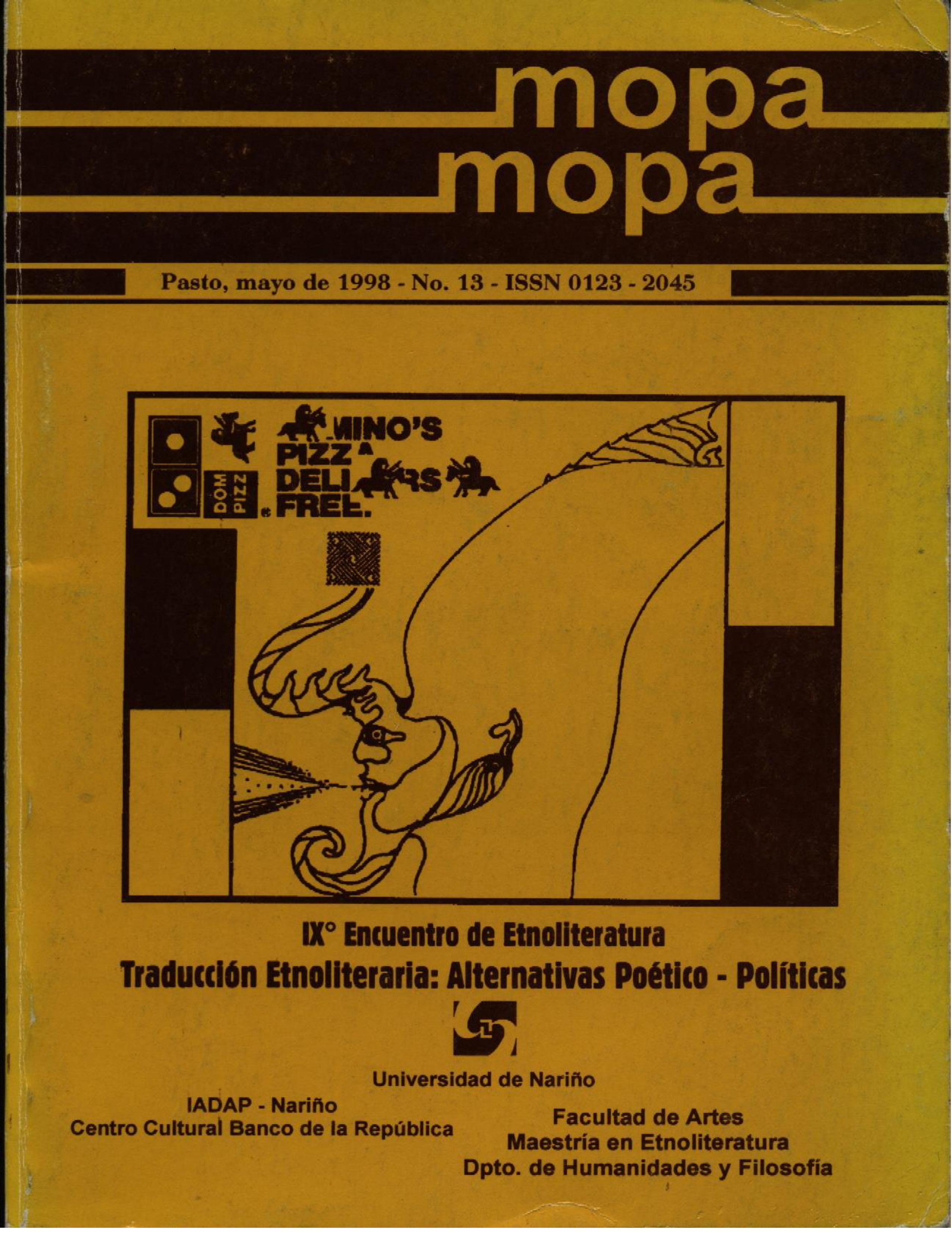 					Ver Vol. 1 Núm. 13 (1998): Revista Mopa Mopa 13
				