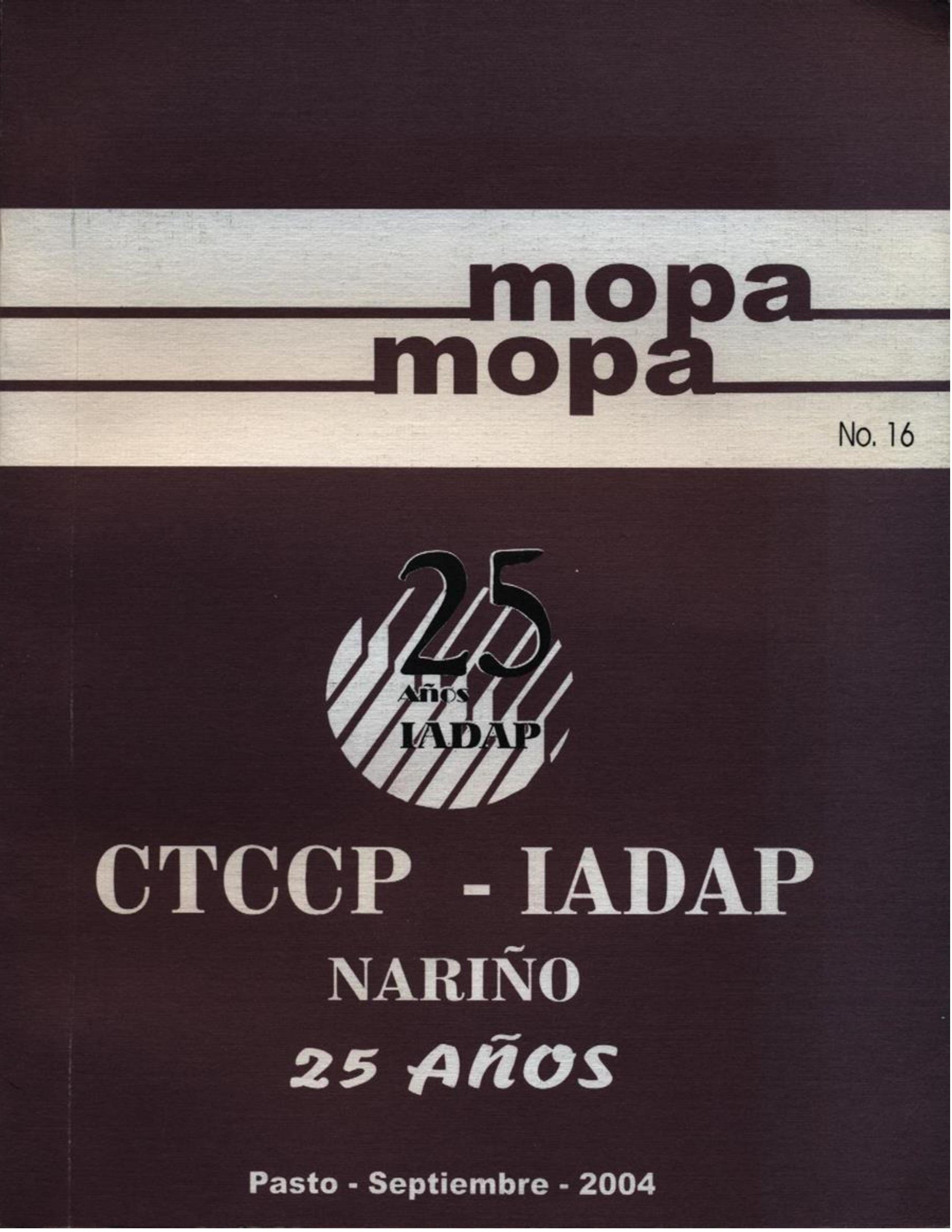 					Ver Vol. 1 Núm. 16 (16): Revista Mopa Mopa 16
				