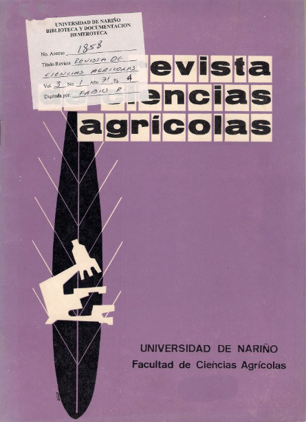 					View Vol. 2 No. 1 y 2 (1970): Revista de Ciencias Agrícolas - Primer y segundo semestre, Enero - Diciembre 1970
				