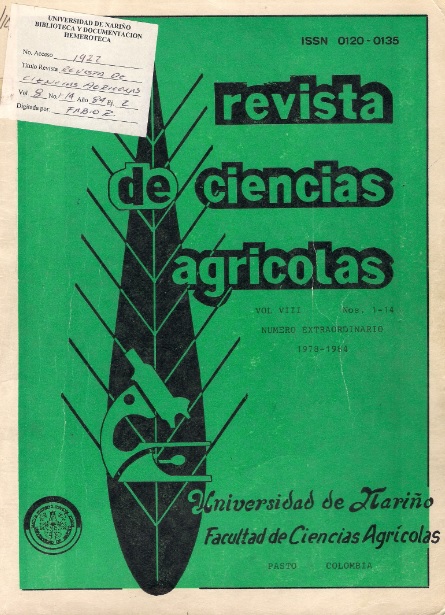 					Visualizar v. 8 n. 1 a14 (1978): Revista de Ciencias Agrícolas - Primer semestre 1978 a Segundo semestre 1984
				
