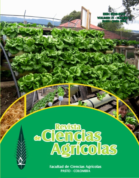 					View Vol. 31 No. 1 (2014): Revista de Ciencias Agrícolas - Primer semestre, Enero - Junio 2014
				