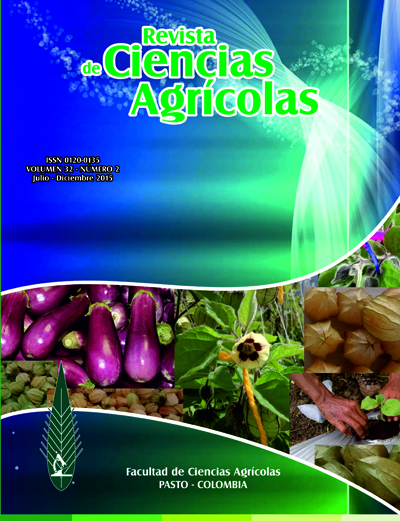 					View Vol. 32 No. 2 (2015): Revista de Ciencias Agrícolas - Segundo Semestre, Julio - Diciembre 2015
				