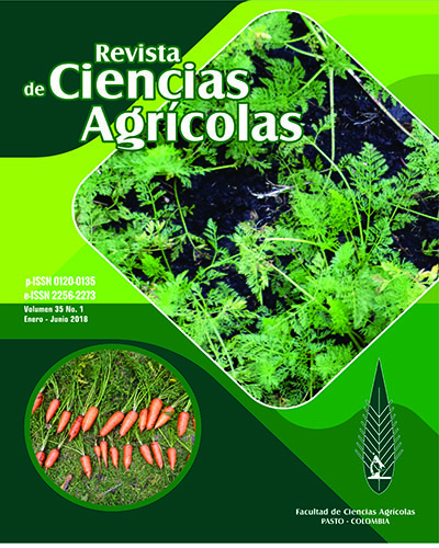 					View Vol. 35 No. 1 (2018): Revista de Ciencias Agrícolas - Primer semestre, Enero - Junio 2018
				