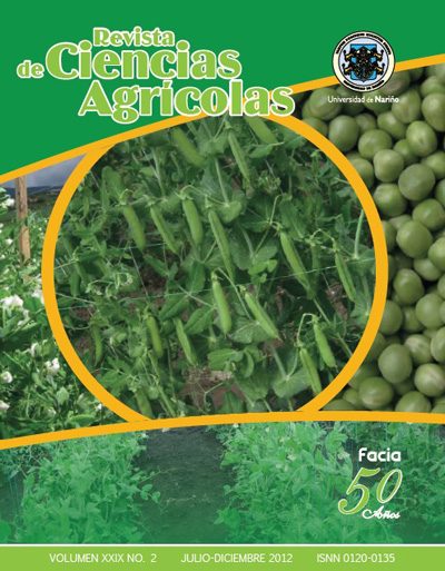 					View Vol. 29 No. 2 (2012): Revista de Ciencias Agrícolas - Segundo semestre, Julio - Diciembre 2012
				