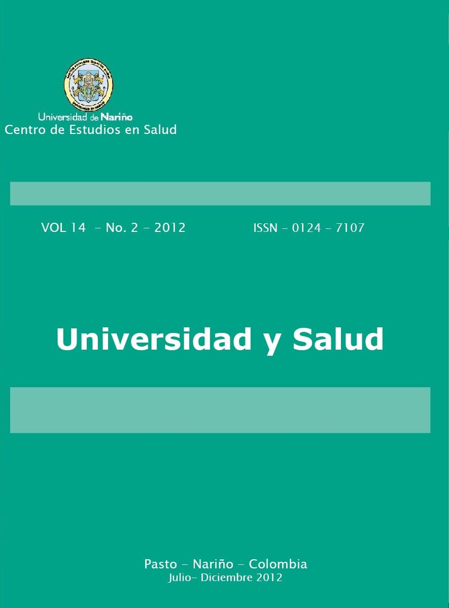 					Visualizar v. 14 n. 2 (2012): UNIVERSIDAD Y SALUD
				