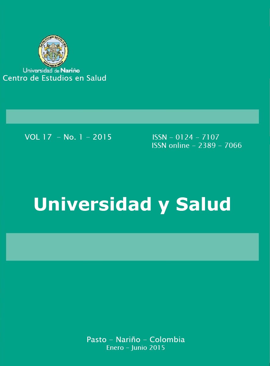 					Visualizar v. 17 n. 1 (2015): UNIVERSIDAD Y SALUD
				