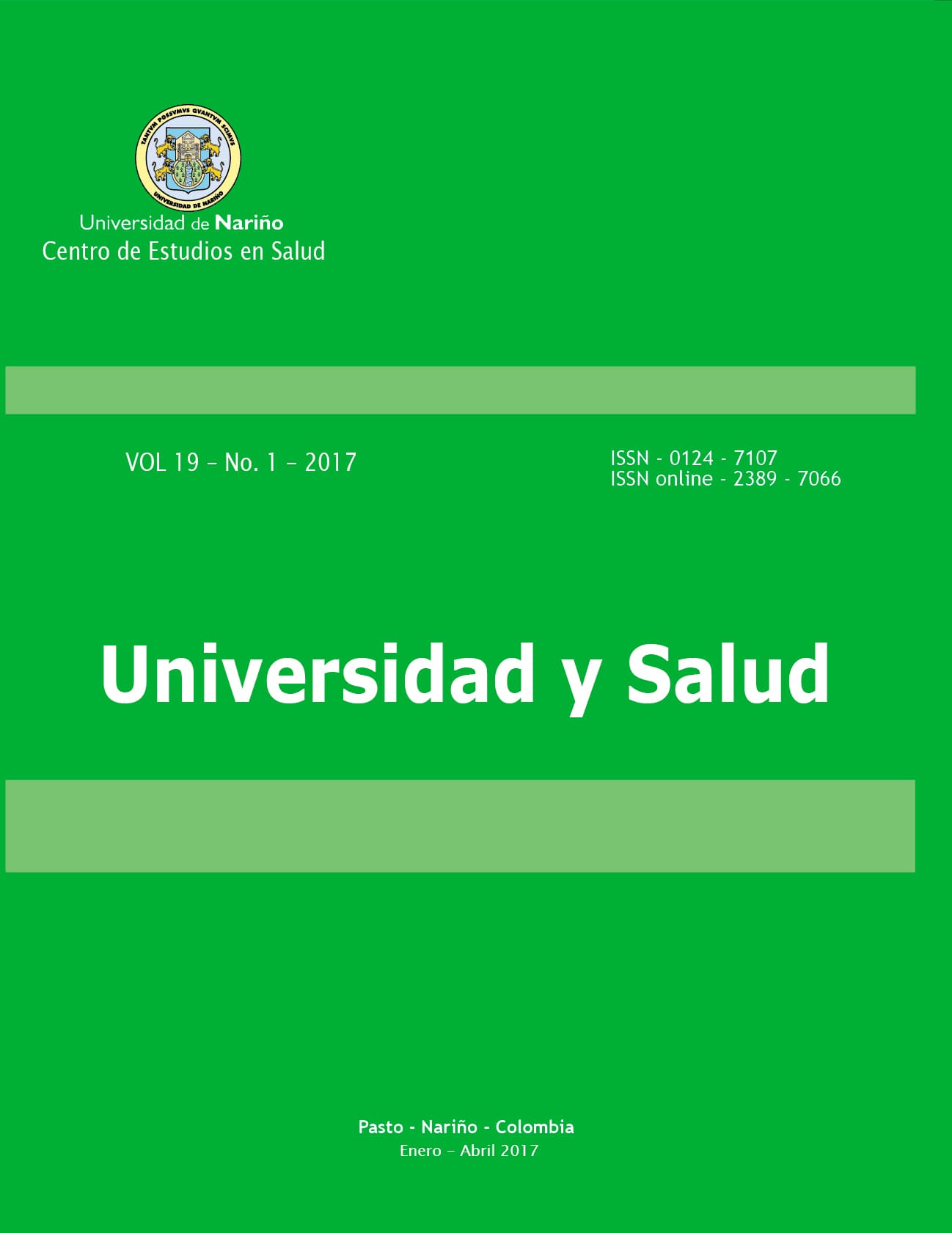 					Visualizar v. 19 n. 1 (2017): UNIVERSIDAD Y SALUD
				