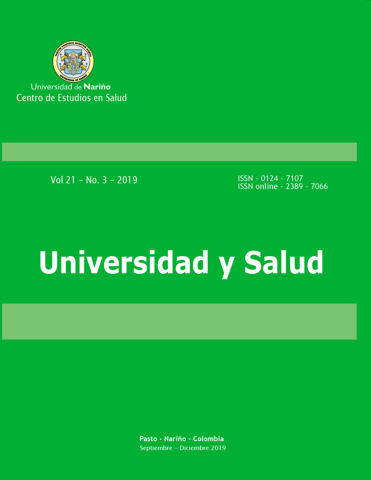 					Visualizar v. 21 n. 3 (2019): UNIVERSIDAD Y SALUD
				
