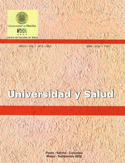 					Ver Vol. 1 Núm. 4 (2003): UNIVERSIDAD Y SALUD
				
